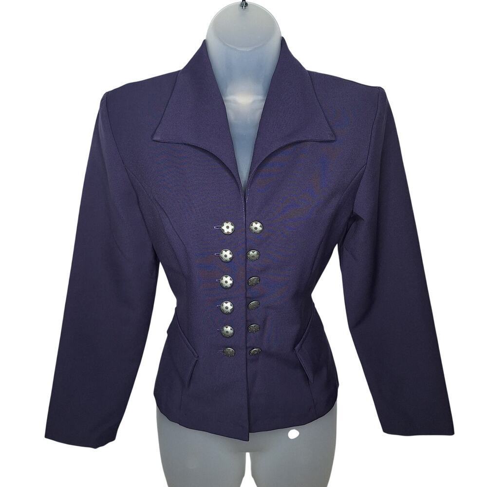 Vintage 90s All That Jazz Victorian Blazer Jacket 7/8 Goth Steampunk Vampire